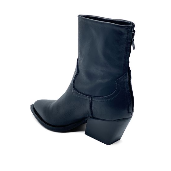 Ботинки Казаки MIMMU кожаные демисезонные черные - фото 3, F702K1 MIM NERO