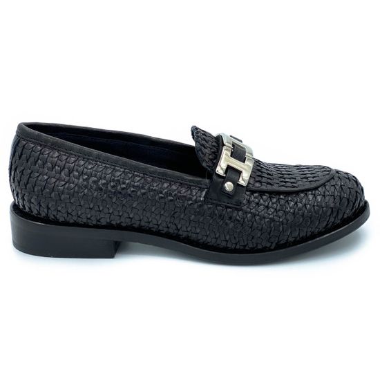 Лоферы Mimmu черные кожаные - фото 1, F303M1 MIM