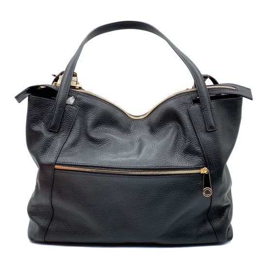 Сумка Di Gregorio черная кожаная - фото 3, 