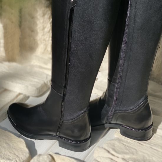 Сапоги Donna Soft черные кожаные евромех - фото 12, 