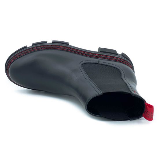 Ботинки Cover черные кожаные Байка - фото 5, 