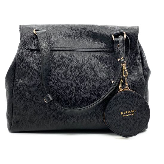 Сумка Ripani черная кожаная - фото 3, 