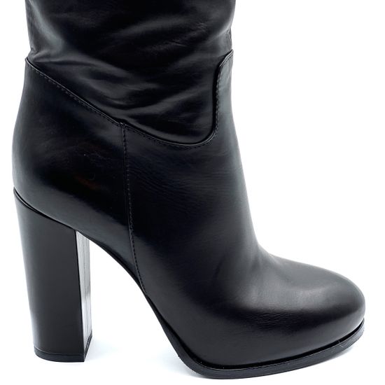 Сапоги Renzi черные кожаные демисезонные - фото 5, 