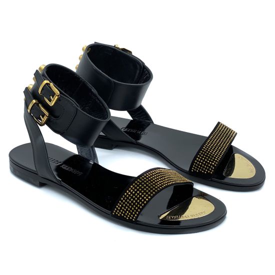 Босоножки Loretta Pettinari черные кожаные - фото 7, 4735 LP