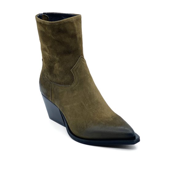 Ботинки Казаки MIMMU замшевые демисезонные зеленые - фото 2, F702K1 MIM MILITARY