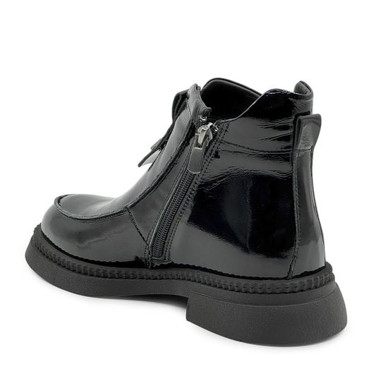 Ботинки Lab Milano черные кожаные лакированные на байке - фото 3, 148LAB1608 LAB LAK