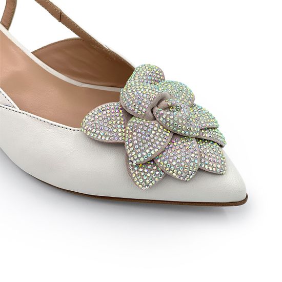 Туфли открытые Ilasio Renzoni белые кожаные - фото 6, 