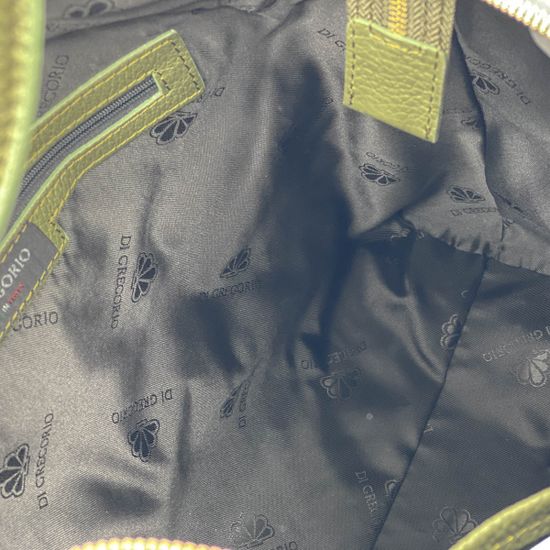 Сумка Di Gregorio зеленая кожаная - фото 6, 