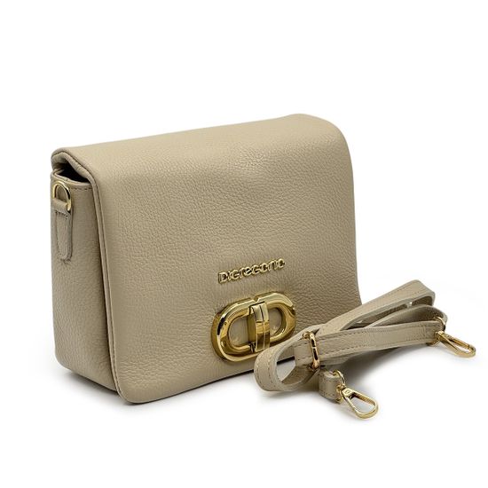 Сумка кросс-боди Di Gregorio бежевая кожаная - фото 2, 8940 DG LATTE