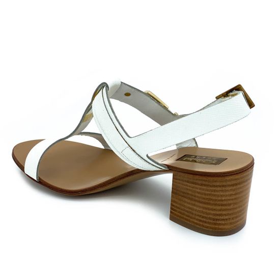 Босоножки Baldinini белые кожаные - фото 3, 