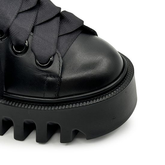 Ботинки LAB MILANO черные кожаные на меху - фото 6, 196-410 LAB