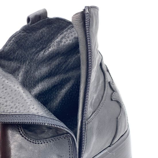 Ботинки Mimmu черные кожаные демисезонные - фото 7, 