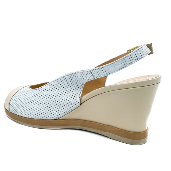 Босоножки Giorgio Piergentili бело-бежевые - фото 3, 