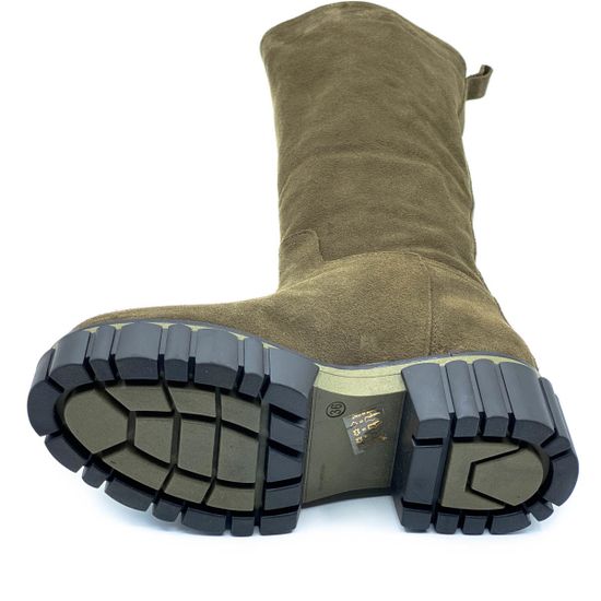 Сапоги Mimmu зеленые замшевые Байка - фото 6, E536E1 MIM VERDE