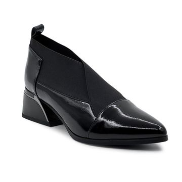 Ботильоны Francesco Valeri черные лак/текстиль демисезонные - фото 2, U17 FV LAK