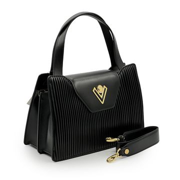 Сумка Valentino Orlandi черная кожаная - фото 2, 7330 VO NERO