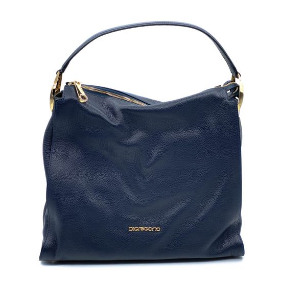 Сумка Di Gregorio синяя кожаная - фото 1, 