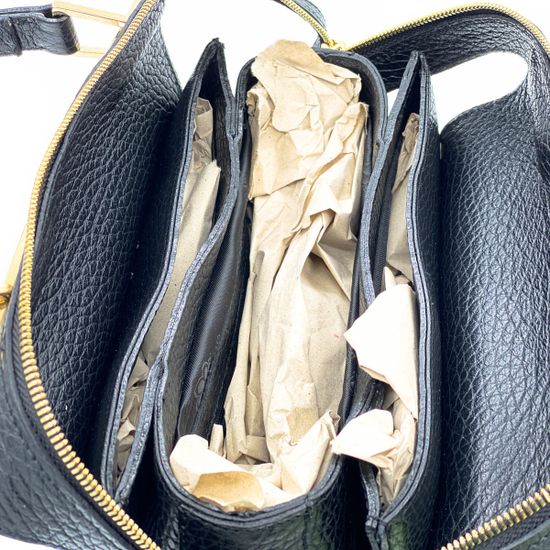 Сумка Di Gregorio черная кожаная - фото 5, 