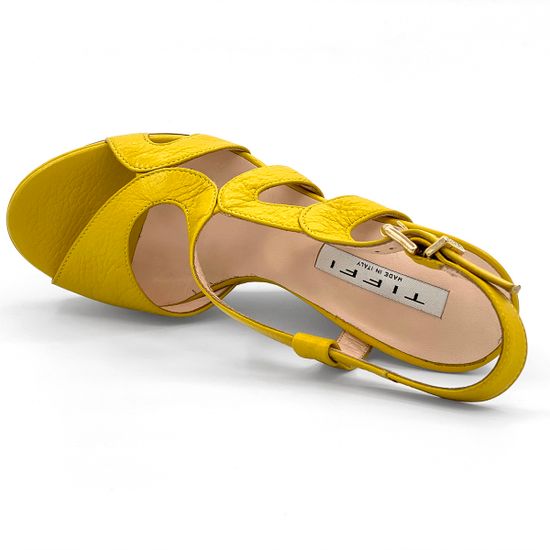 Босоножки Tiffi желтые кожаные - фото 5, 453/Z90G TI