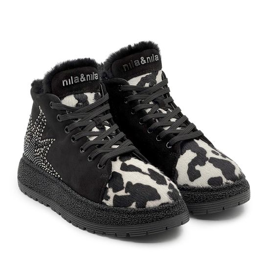 Ботинки NILA&amp;NILA черные замшевые на меху - фото 9, NO9007M NIL NERO