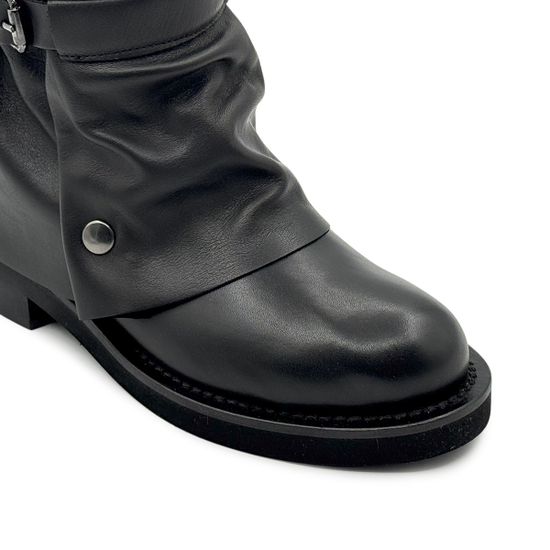 Полусапоги MIMMU черные кожаные демисезонные - фото 6, M482M21 MIM NERO