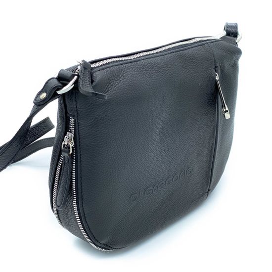 Сумка Di Gregorio черная кожаная - фото 2, 