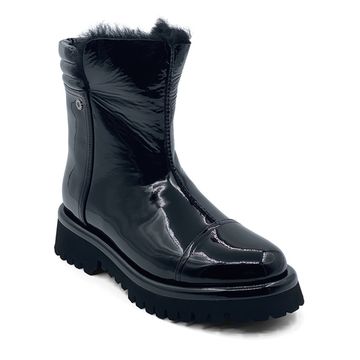 Ботинки Tuffoni черные из лакированной кожи на меху - фото 2, 1723021 TUF