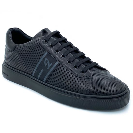 Кеды Giampieronicola черные кожаные - фото 2, 