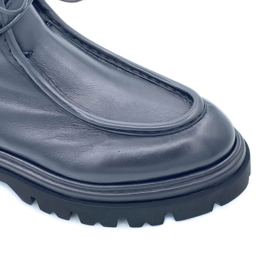 Ботинки Fru.it черные кожаные МЕХ - фото 6, 7700M FR