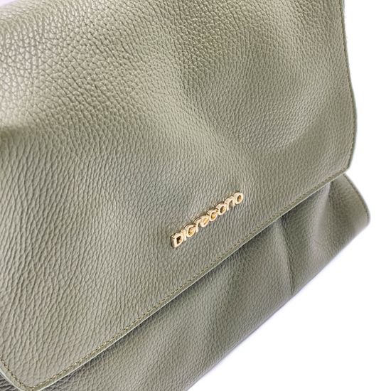 Сумка Di Gregorio зеленая кожаная - фото 4, 