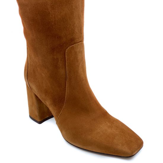 Сапоги Tiffi коричневые замшевые демисезонные - фото 3, Q543/70F TI BRANDY