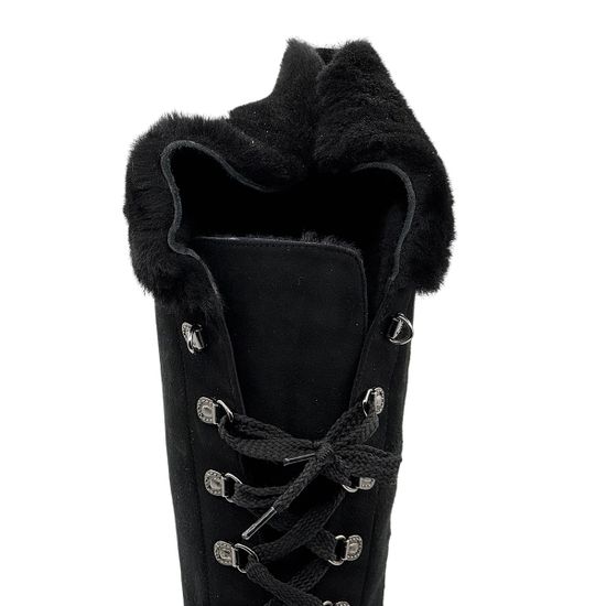 Сапоги Norma J Baker черные замшевые на меху - фото 5, 6166/1 NJ