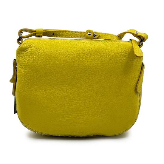 Сумка кросс-боди Di Gregorio ярко-желтая кожаная - фото 3, 755 DG CHIARO GIALLO