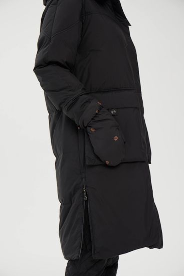 Пуховик Tuffoni черный длинный - фото 5,