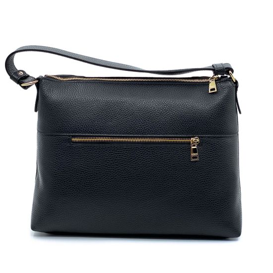 Сумка Ripani черная комбинация кожи и замши - фото 3, 