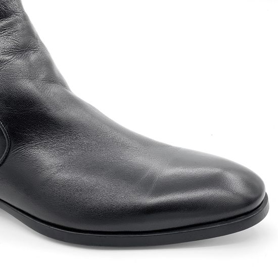 Ботинки Giampieronicola черные кожаные МЕХ - фото 5, 