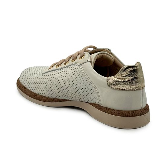 Полуботинки LAB MILANO бежевые кожаные перфорированные - фото 3, 009LAB1928 LAB BEIGE