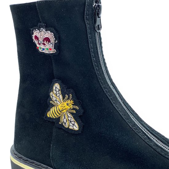 Ботинки Mara черные замшевые МЕХ - фото 6, 