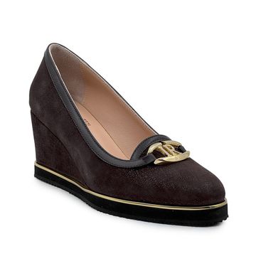 Туфли Ilasio Reanzoni коричневые замшевые с пряжкой - фото 2, Н7761 IR MORO