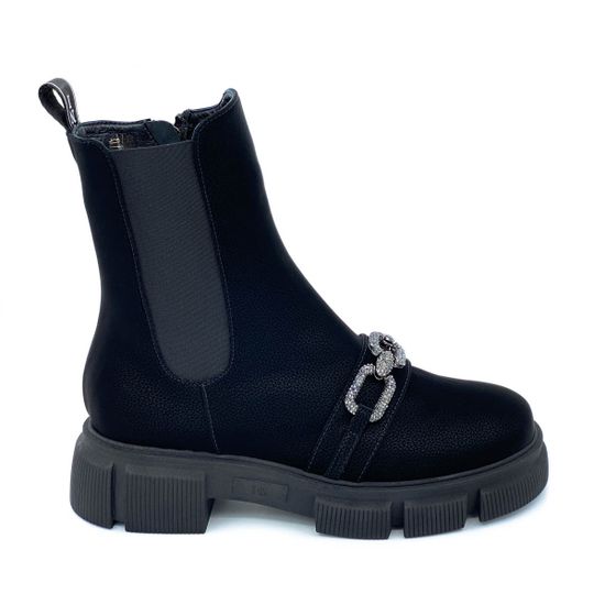 Ботинки Ilasio Renzoni черные замшевые МЕХ - фото 1, 