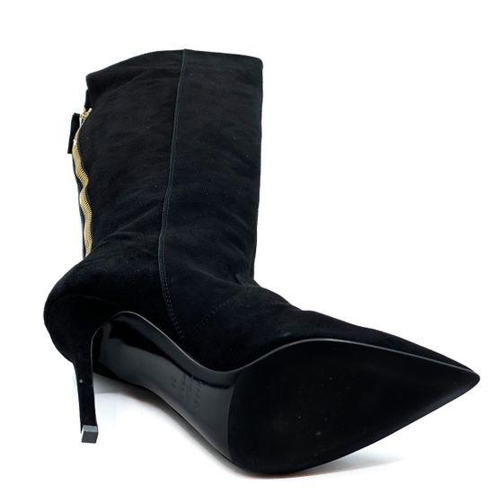 Сапоги Renzi черные замшевые демисезонные - фото 4, 