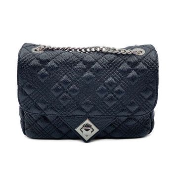 Сумка кросс-боди Marina Creazioni черная кожаная стеганая - фото 1, B6400 MC TRP265 NERO