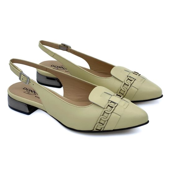 Туфли Donna Soft желто-бежевые кожаные - фото 7, MOT1976 DS KREAM