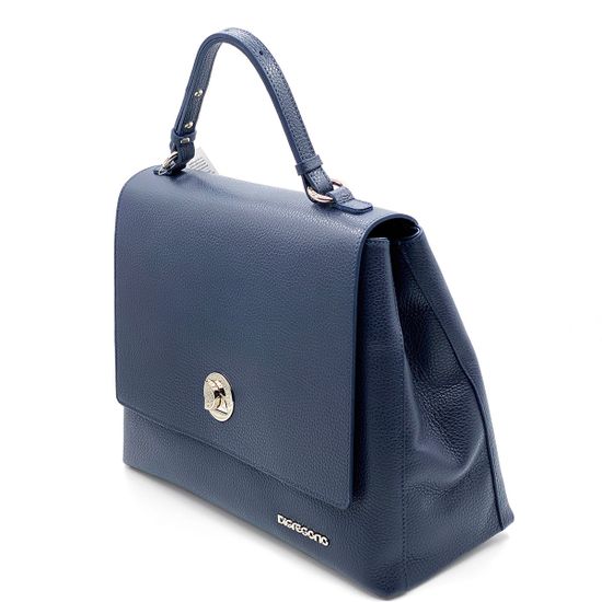 Сумка Di Gregorio синяя кожаная - фото 2, 