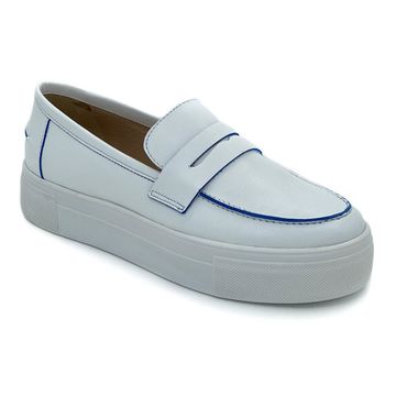 Лоферы Cover белые кожаные - фото 2, 1705802 COV