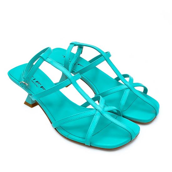 Босоножки Tiffi бирюзовые кожаные - фото 7, J720/50 TI TIFFANY