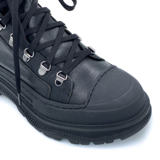 Ботинки Mimmu черные кожаные Байка - фото 6, D144M6 MIM NERO