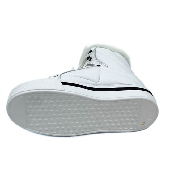 Ботинки Tuffoni белые кожаные МЕХ - фото 4, 3622002LF TUF