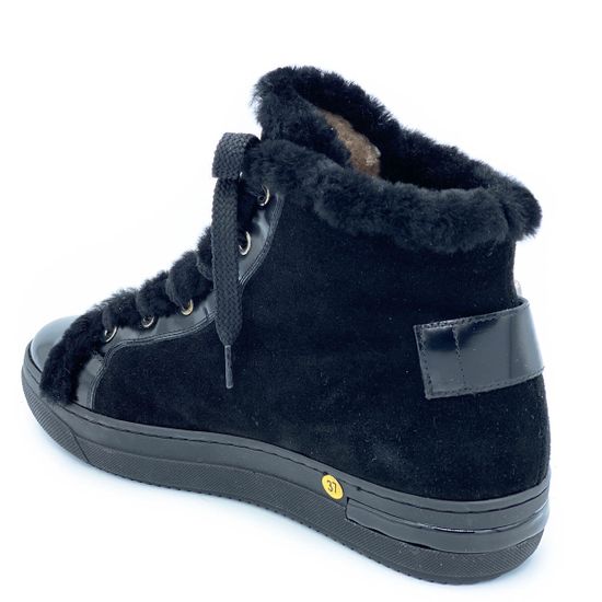 Ботинки Giada Gabrielli черные замшевые МЕХ - фото 3, 818 GABR
