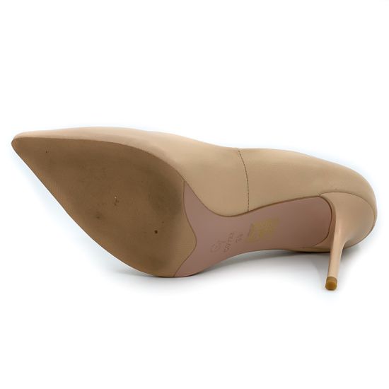 Туфли Cover бежевые кожаные - фото 4, 
